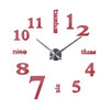 Image of DIY 3D Decoration wall clock GIANT Quartz mirror metal modern style - DelightedStore