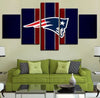 Image of New England Patriots Team Wall Art Canvas Print Decor - DelightedStore