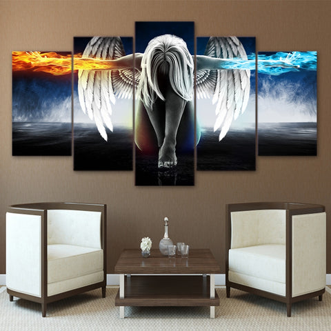 Demons Angle With Wings Wall Art Canvas Print - DelightedStore