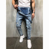 Image of Men's Ripped Jeans Jumpsuits Hi Street Distressed Denim Bib Overalls Pants - DelightedStore