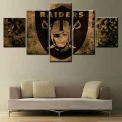 Team Oakland Raiders Wall Art Canvas Print Decor