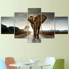 Africa Elephant Wall Art Canvas Print Decoration