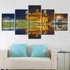 Image of Golden Temple Beautiful Night Wall Art Canvas Print Decor - DelightedStore