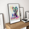 Image of Nordic Style Art Watercolor Abstract Elephant Wall Art Canvas Print Decor - DelightedStore