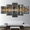 Image of Modern City Architecture Night View Wall Art Canvas Print Decor - DelightedStore