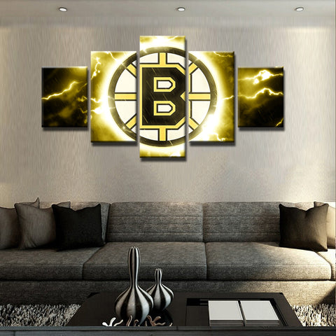 Boston Bruins Sports Wall Art Canvas Print Decor - DelightedStore