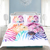 Image of BeddingOutlet Safari Zebra Bedding Set Printed Duvet Cover Set Colored Animal Bed Cover Pillow Case Twin Full Queen King Home