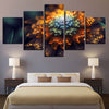 Image of Abstract Flower Wall Art Canvas Print Decor - DelightedStore