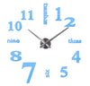 Image of DIY 3D Decoration wall clock GIANT Quartz mirror metal modern style - DelightedStore