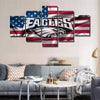 Image of American Flag Philadelphia Eagles Wall Art Canvas Print Decor - DelightedStore