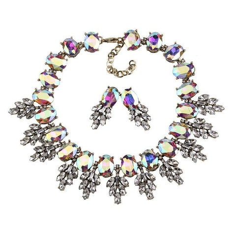 Rhinestone Chokers Pendant & Necklace and Earring Jewelry