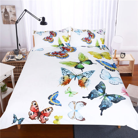 Flying Butterflies Duvet Cover Set - DelightedStore