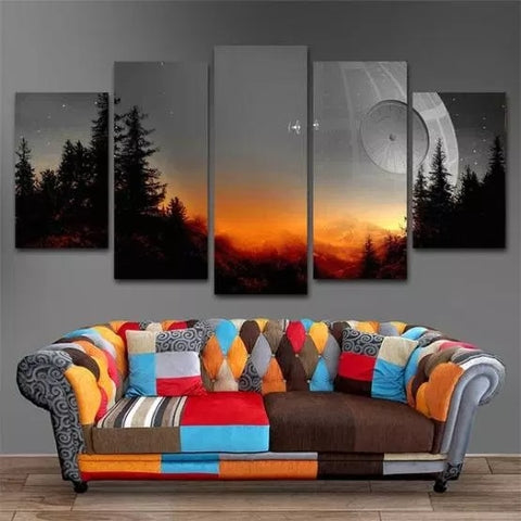 Modular Canvas Pictures Wall Art Framework 5 Pieces Star Wars Paintings HD Prints Tree Poster For Living Room Home Decor
