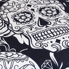 Black-White Rose Skull Duvet Cover Set