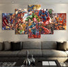 Image of Marvel DC Mashup Collage Wall Art Canvas Print Decor - DelightedStore