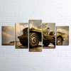 Image of Modern HD Printed Modular Pictures Frame Canvas Poster 5 Pieces Retro Jeep Car Painting Home Decor Living Room Wall Art PENGDA