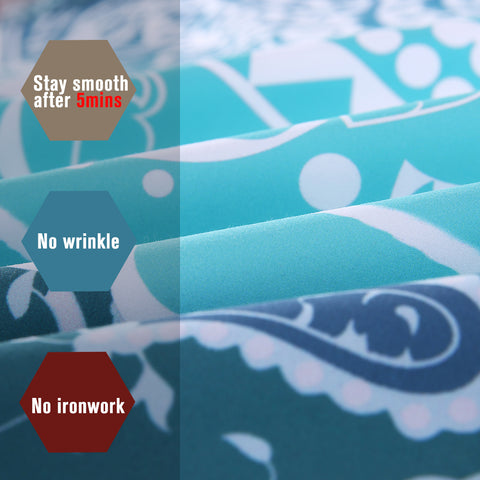 Blue Flower Crystal Arrays Bedding Set - DelightedStore