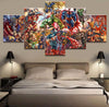 Image of Marvel DC Mashup Collage Wall Art Canvas Print Decor - DelightedStore