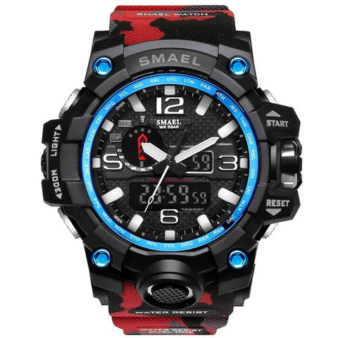 Men Military Sport Watch 50m Waterproof LED Quartz Clock