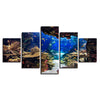 Image of Canvas Wall Art Pictures Framework Home Decor Room 5 Pieces Underwater Sea Fish Coral Reefs Paintings HD Prints Seascape Posters