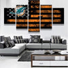Image of Miami Dolphins USA Flag Wall Art Canvas Print Decor - DelightedStore