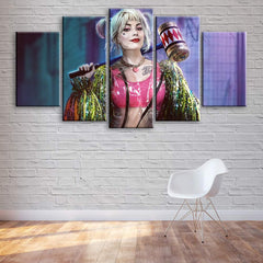 Harley Quinn Birds Of Prey Wall Art Canvas Decor Printing