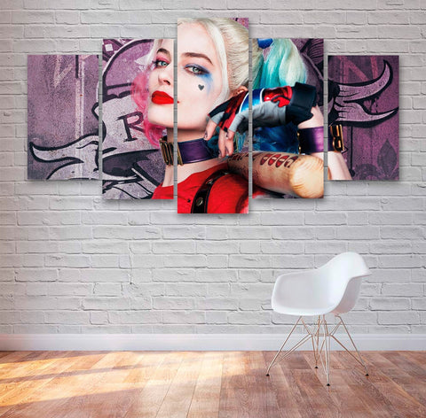 Harley Quinn DC Comics Movie Wall Art Canvas Decor Printing