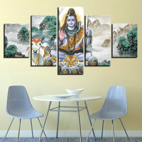 Hindu God Lord Shiva Religious Wall Art Canvas Decor Printing