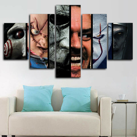 Horror Movie Scary Character Wall Art Canvas Decor Printing