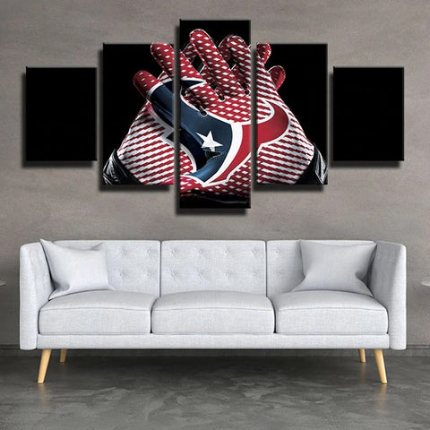 Houston Texans Rugby Hand Gloves Wall Art Canvas Decor Printing