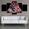 Image of Houston Texans Rugby Hand Gloves Wall Art Canvas Decor Printing