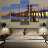 Image of Huntington Beach Pier Sunset Wall Art Canvas Decor Printing