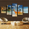 Image of Island Hopping Boat Seascape Wall Art Canvas Decor Printing