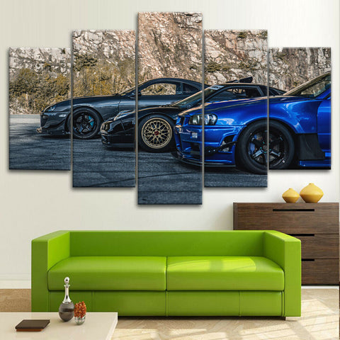 JDM Nissan Skyline NSX Toyota Supra Wall Art Canvas Decor Printing