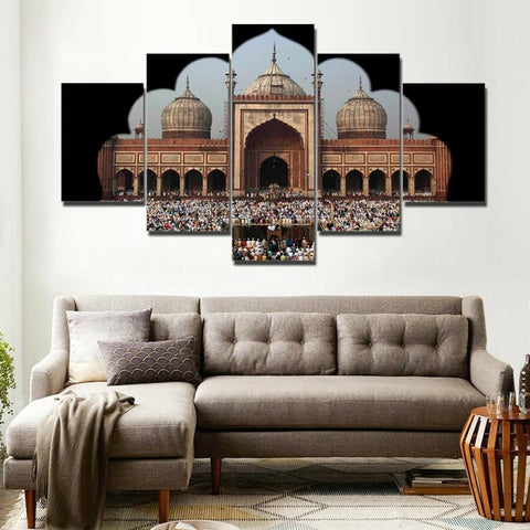 Jama Masjid Eid Mubarak Wall Art Canvas Decor Printing