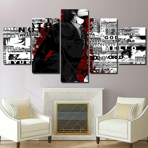 Japanese Death Anime Note Wall Art Canvas Decor Printing