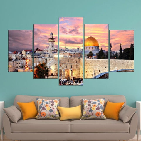 Jerusalem Sunset Wall Art Canvas Decor Printing