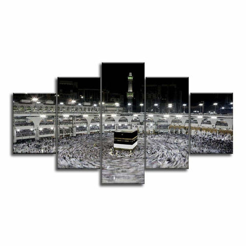 Kaaba Stone Mecca Mosque Islamic Wall Art Canvas Decor Printing