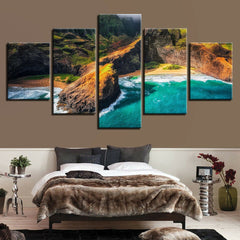 Kauai Hawaii Beach Cliff Wall Art Canvas Decor Printing