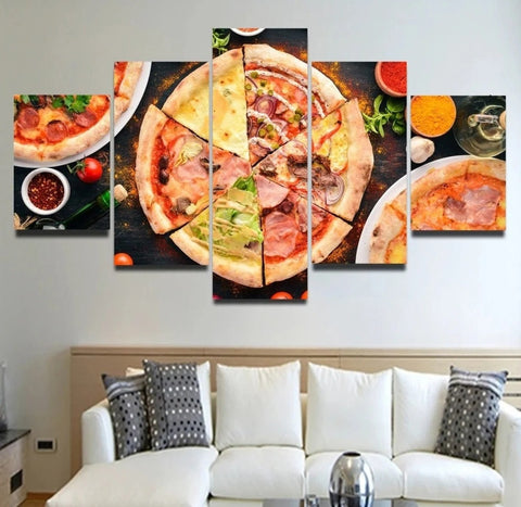 Kitchen Pizza Restaurant Wall Art Canvas Decor Printing