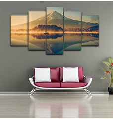 Lake View Mountain Wall Art Canvas Decor Printing