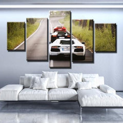 Lambo Road Trip Automotive Wall Art Canvas Decor Printing