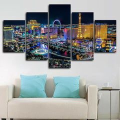 Las Vegas City Night Lights Wall Art Canvas Decor Printing