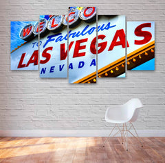 Las Vegas Sign Wall Art Canvas Decor Printing