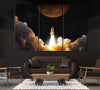 Image of Launching Spacecraft Shuttle Wall Art Canvas Print Decor-3Panels