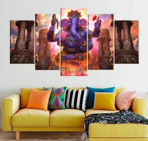 Lord Ganesha The God Of Success Wall Art Canvas Decor Printing