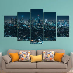 Los Angeles Skyline City Wall Art Canvas Decor Printing