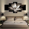 Image of Lotus Flower Black and White Wall Art Canvas Decor Printing