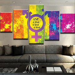 Love Everywhere Abstract Wall Art Canvas Decor Printing