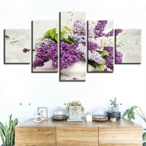 Lovely Lilac Flowers Wall Art Canvas Decor Printing